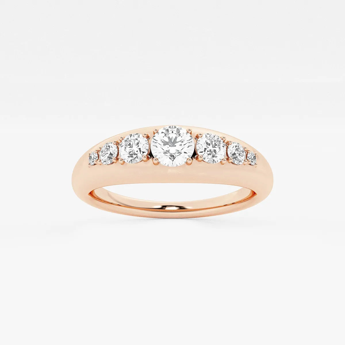 Hymn Näas Bombë Round Lab-Grown Diamond Bold Dome Band