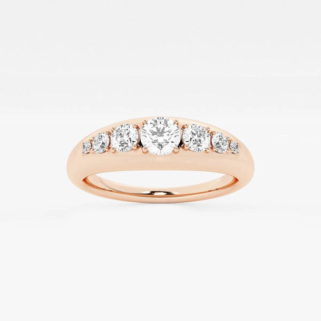 Hymn Näas Bombë Round Lab-Grown Diamond Bold Dome Band