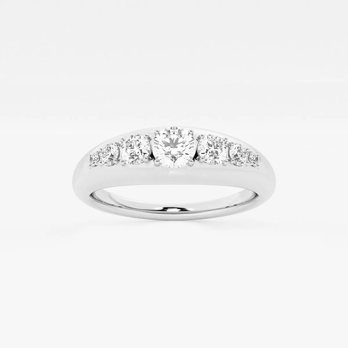 Hymn Näas Bombë Round Lab-Grown Diamond Bold Dome Band