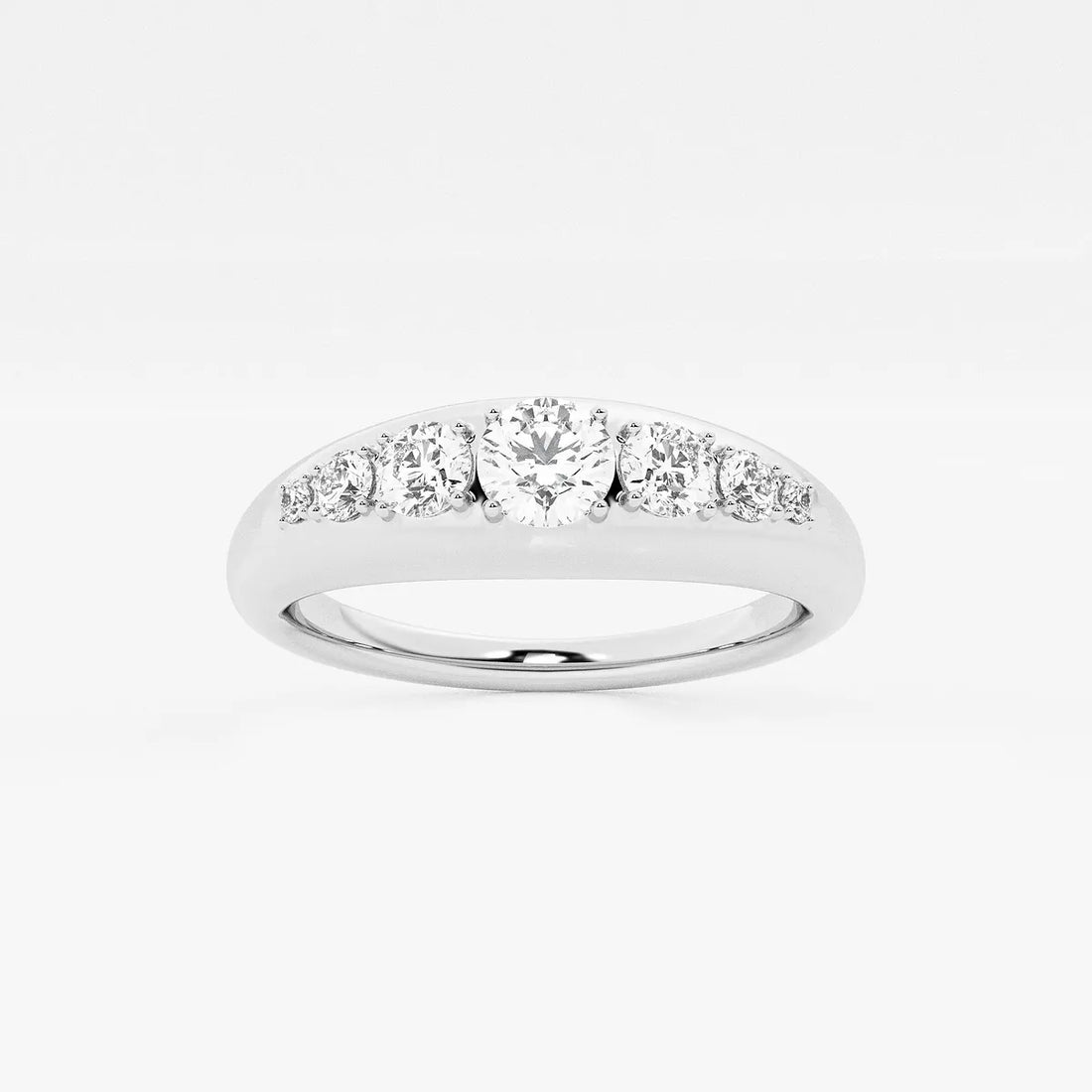 Hymn Näas Bombë Round Lab-Grown Diamond Bold Dome Band