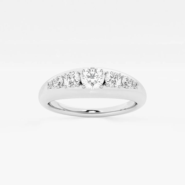 Hymn Näas Bombë Round Lab-Grown Diamond Bold Dome Band