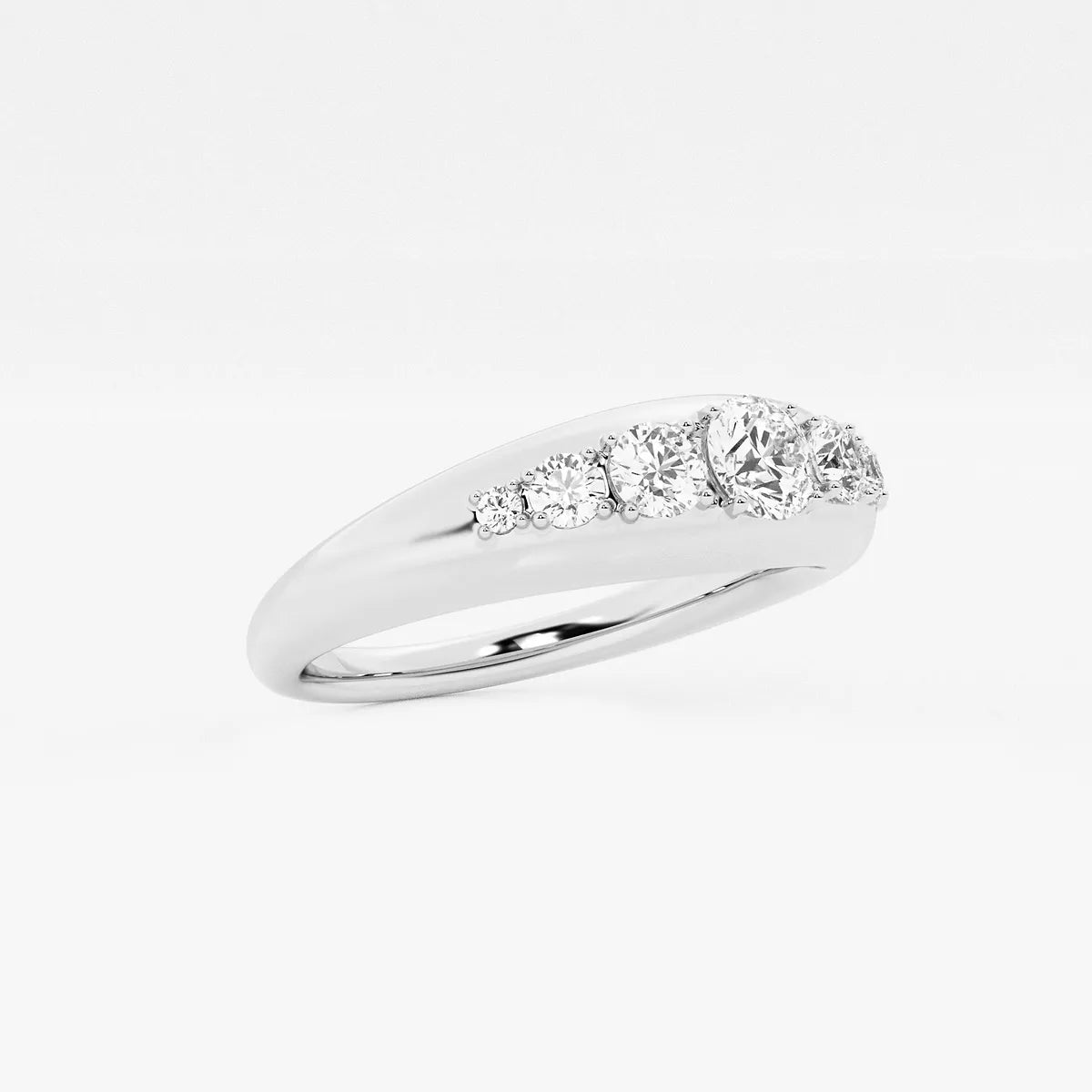Hymn Näas Bombë Round Lab-Grown Diamond Bold Dome Band