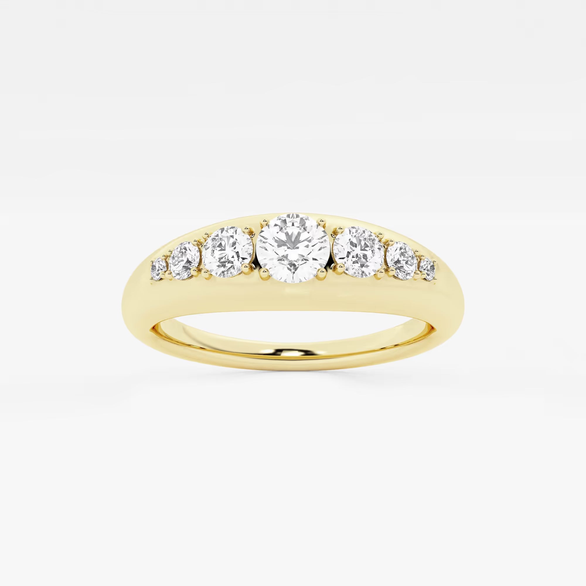 Hymn Näas Bombë Round Lab-Grown Diamond Bold Dome Band