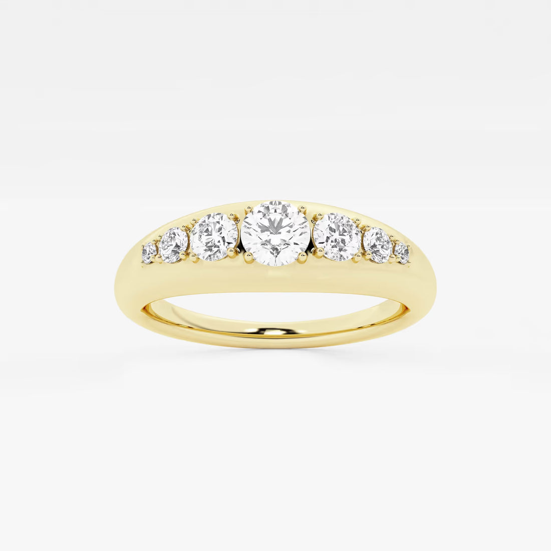 Hymn Näas Bombë Round Lab-Grown Diamond Bold Dome Band