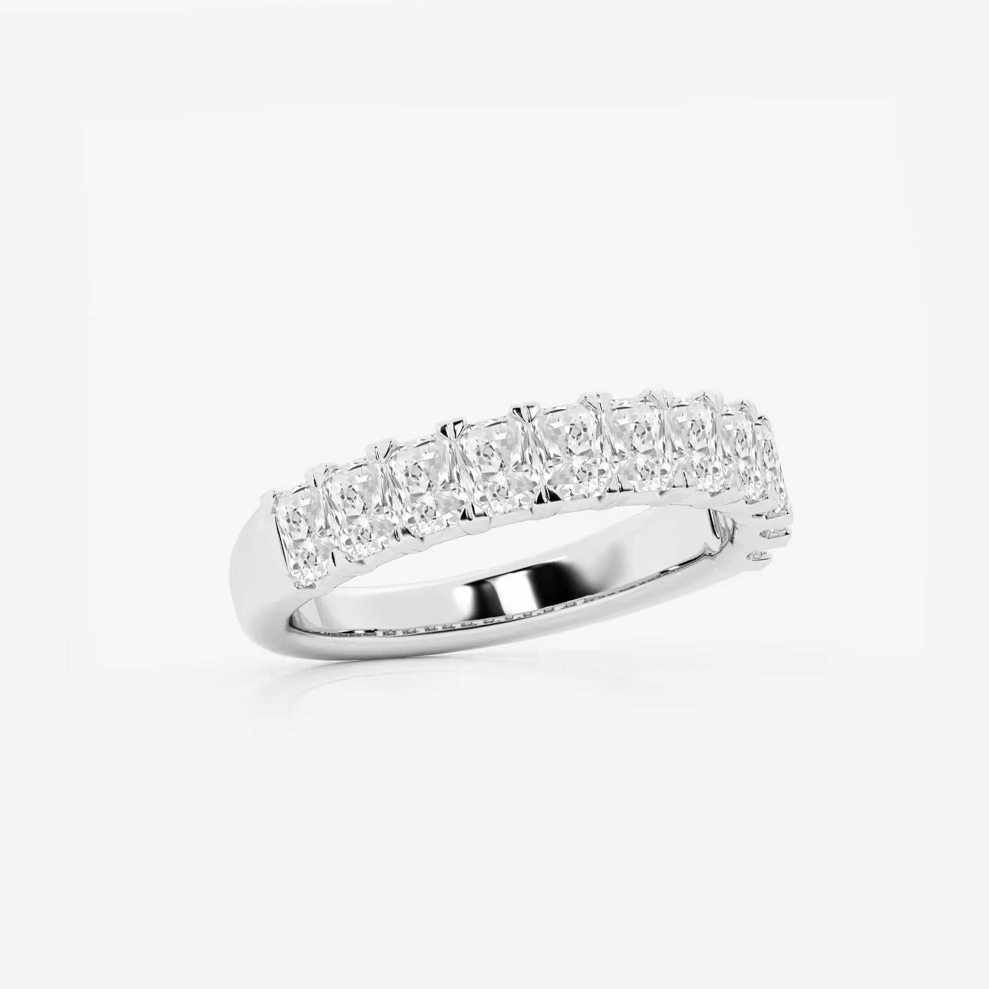 Timeless Radiant Cut Lab Grown Diamond Anniversary Band in Solid Gold