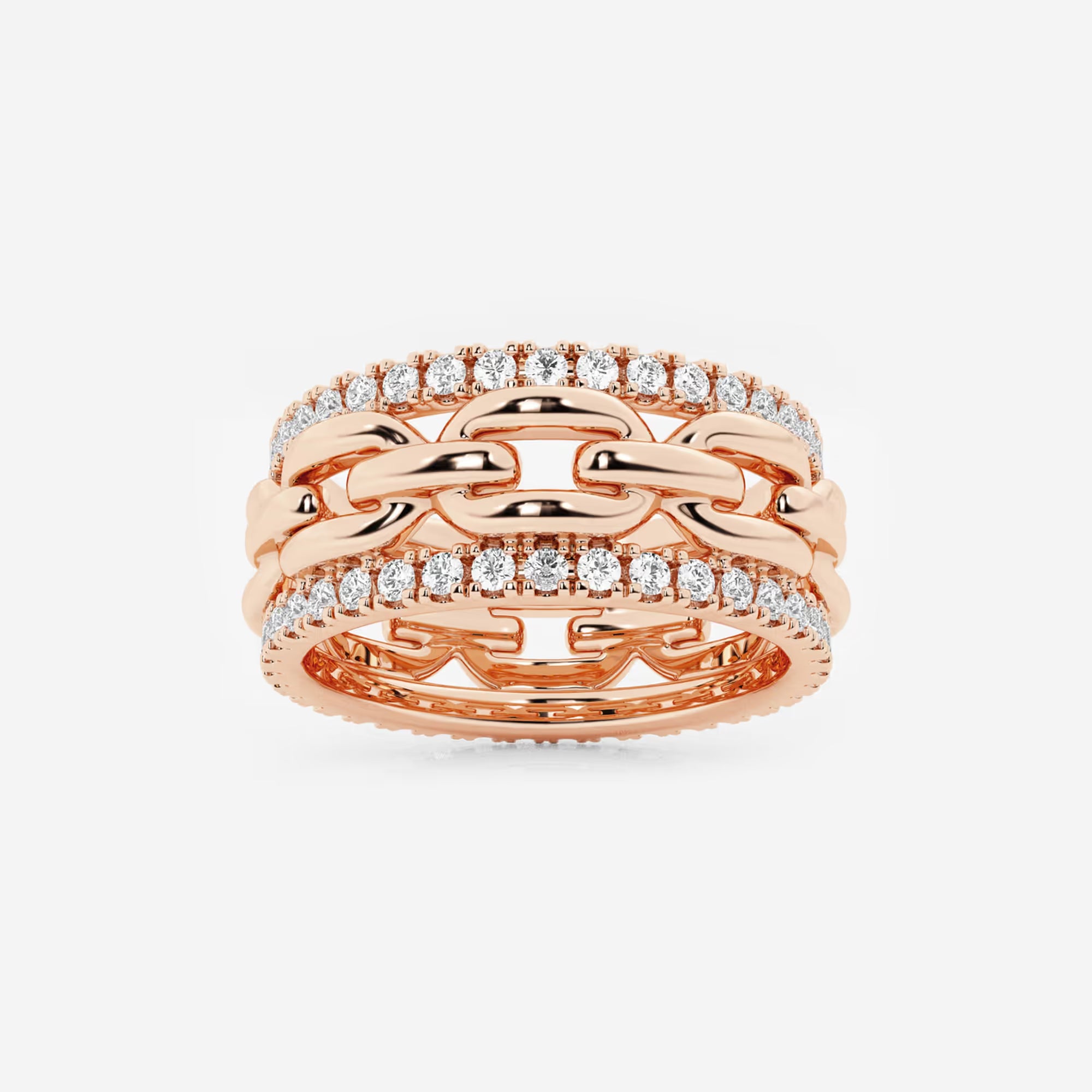 Linkora Luxe Round Lab-Grown Diamond Link Band