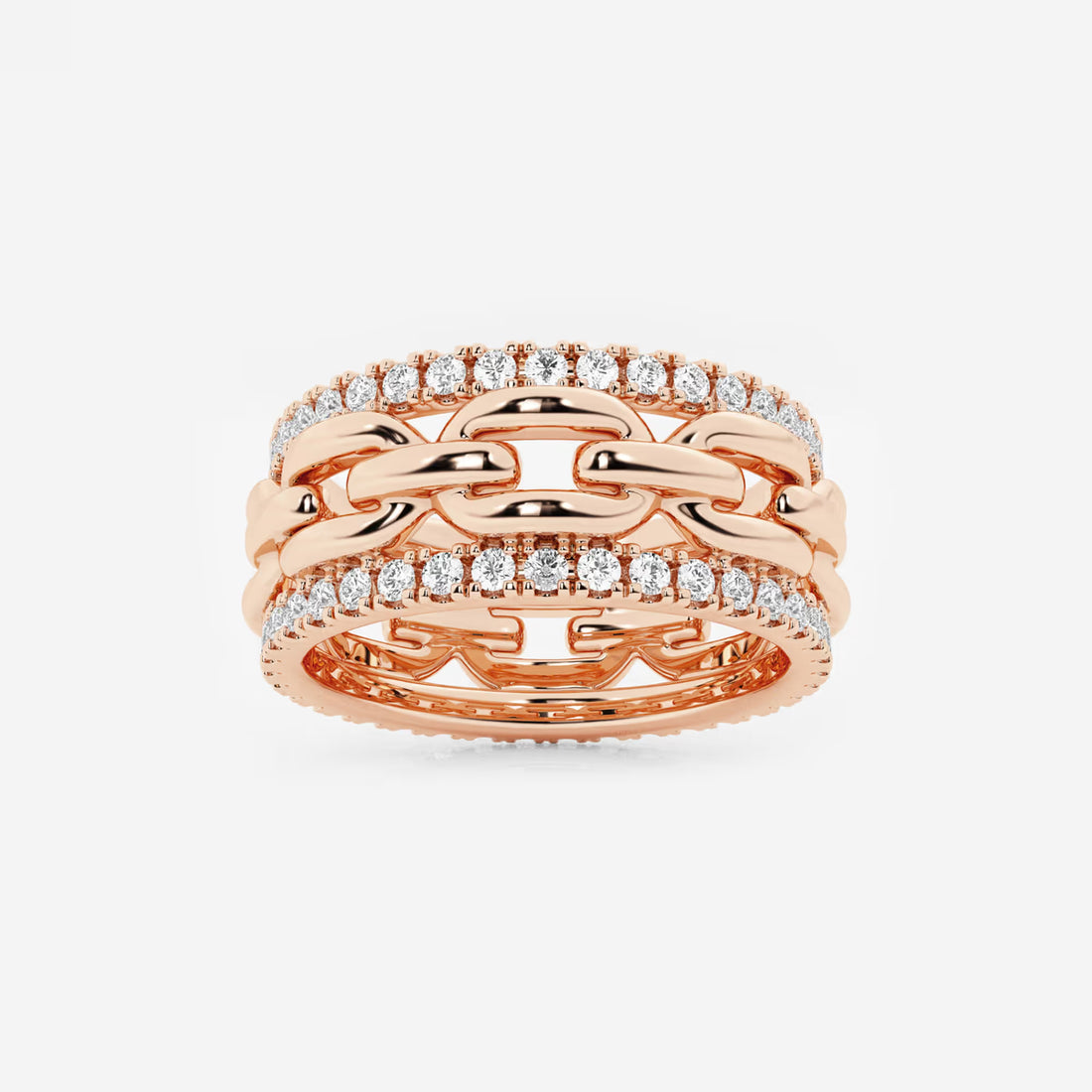 Linkora Luxe Round Lab-Grown Diamond Link Band