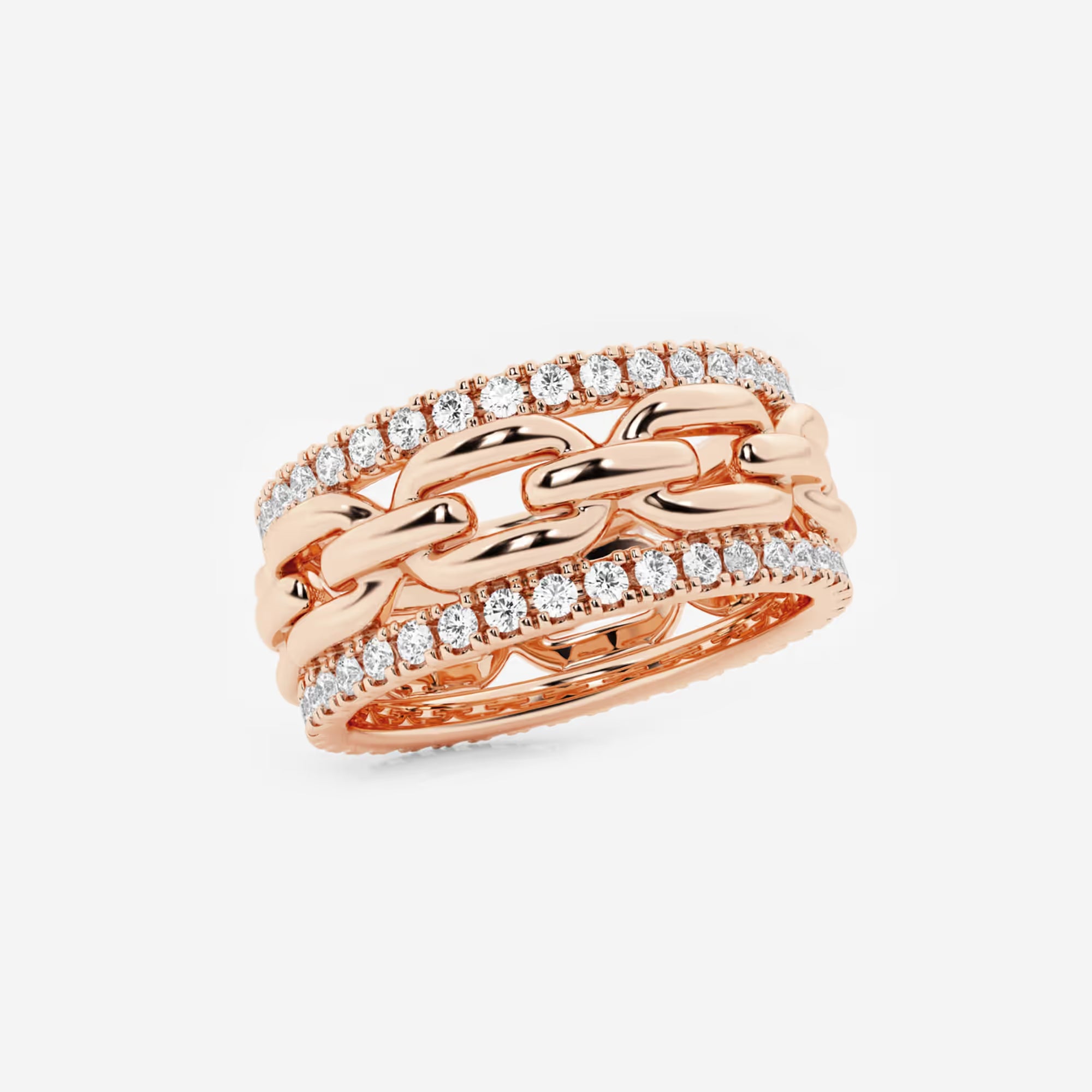 Linkora Luxe Round Lab-Grown Diamond Link Band