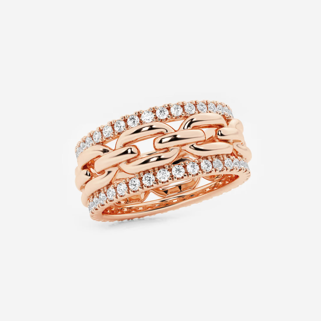 Linkora Luxe Round Lab-Grown Diamond Link Band