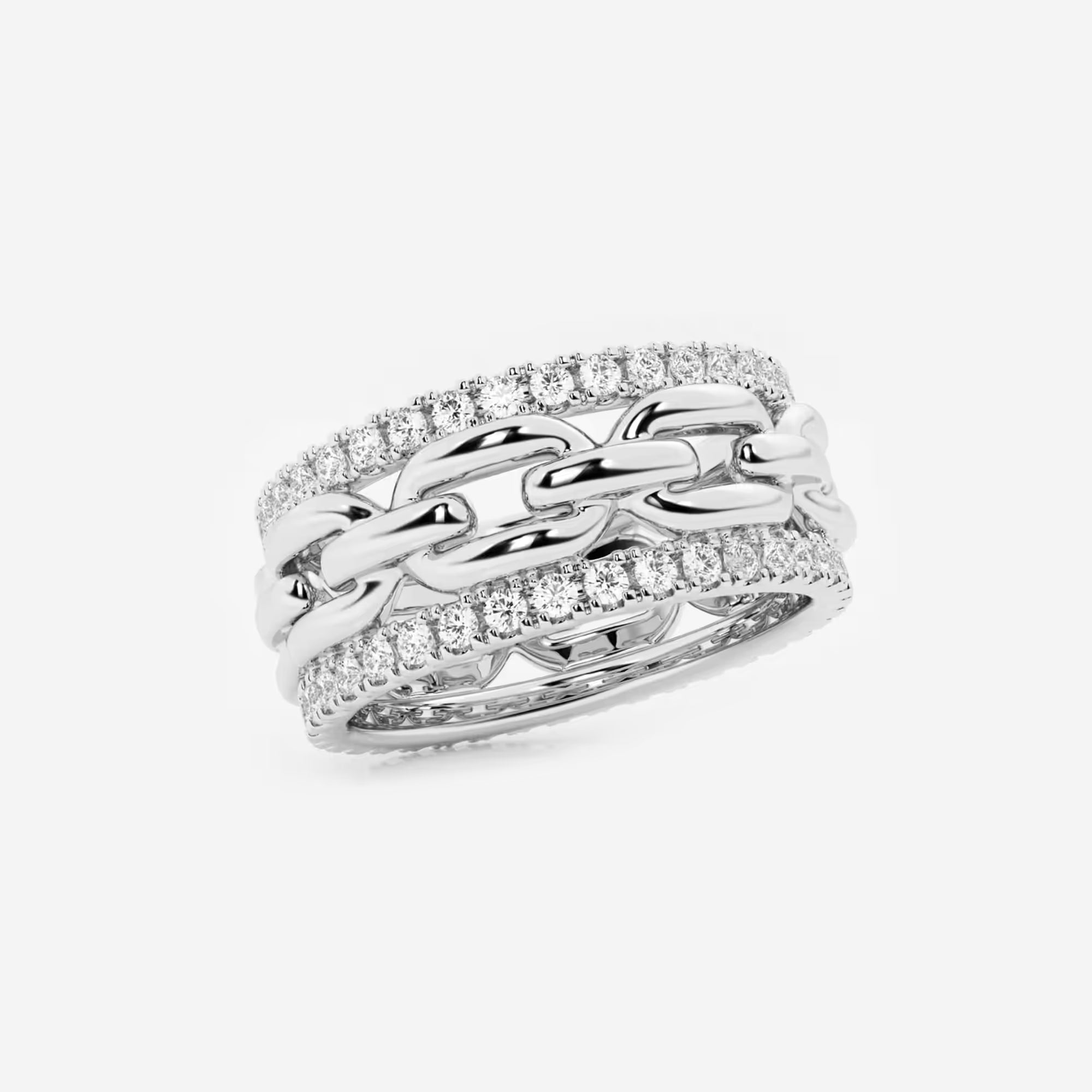Linkora Luxe Round Lab-Grown Diamond Link Band