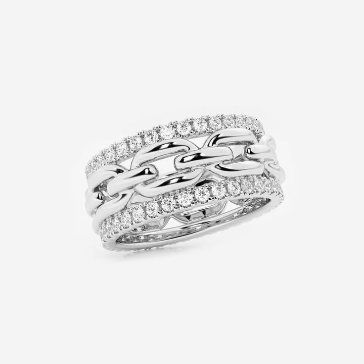 Linkora Luxe Round Lab-Grown Diamond Link Band