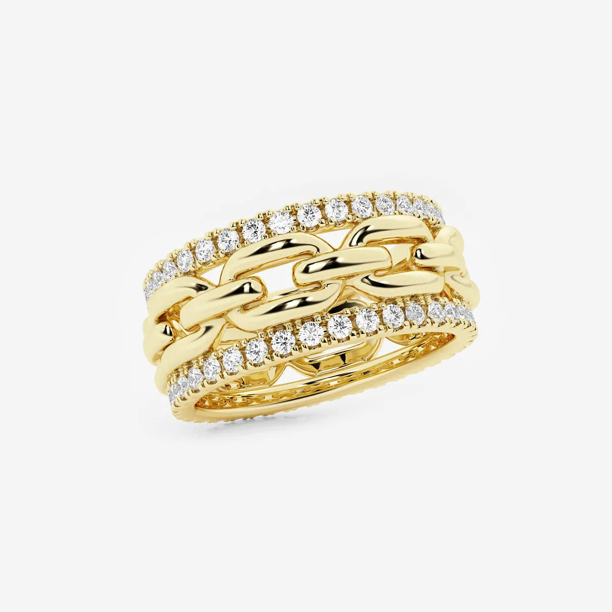 Linkora Luxe Round Lab-Grown Diamond Link Band