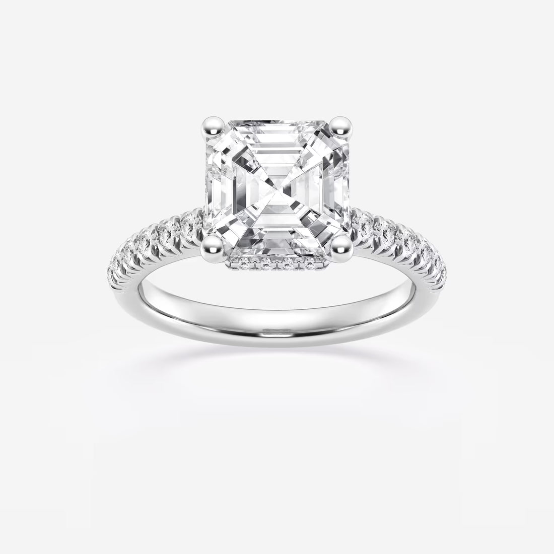 Vintage Inspired Pave Bridal Ring