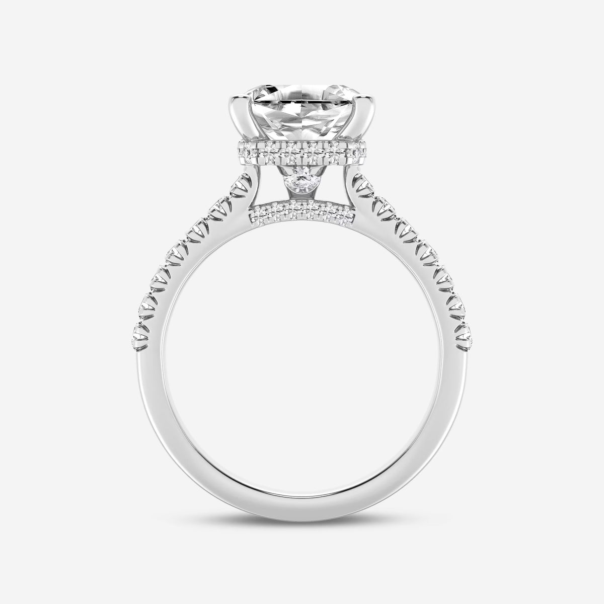 Vintage Inspired Pave Bridal Ring