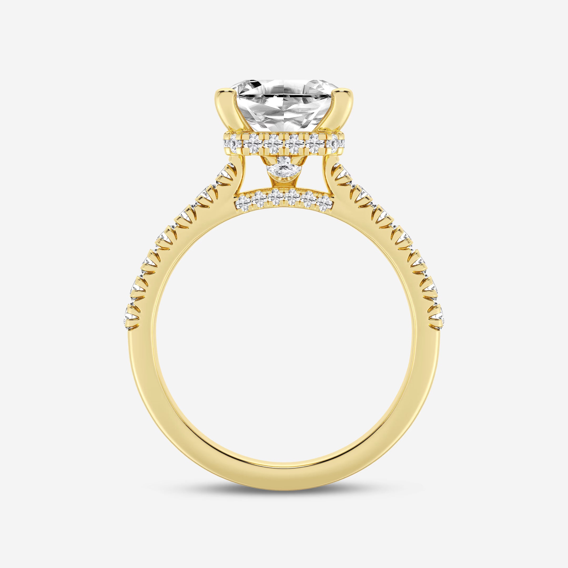 Vintage Inspired Pave Bridal Ring