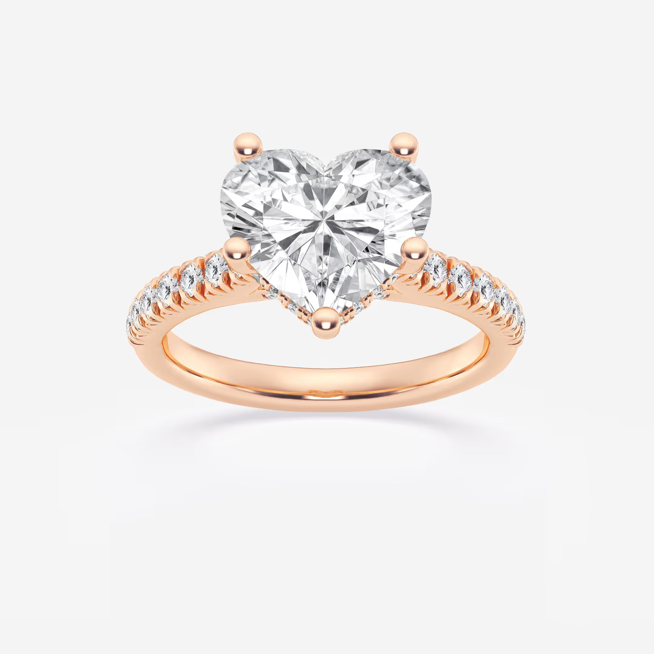 Amoura Secret Halo Heart Cut Lab-Grown Diamond Hidden Halo Engagement Ring