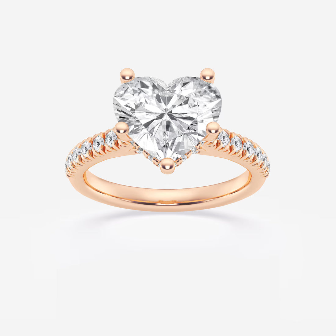 Amoura Secret Halo Heart Cut Lab-Grown Diamond Hidden Halo Engagement Ring