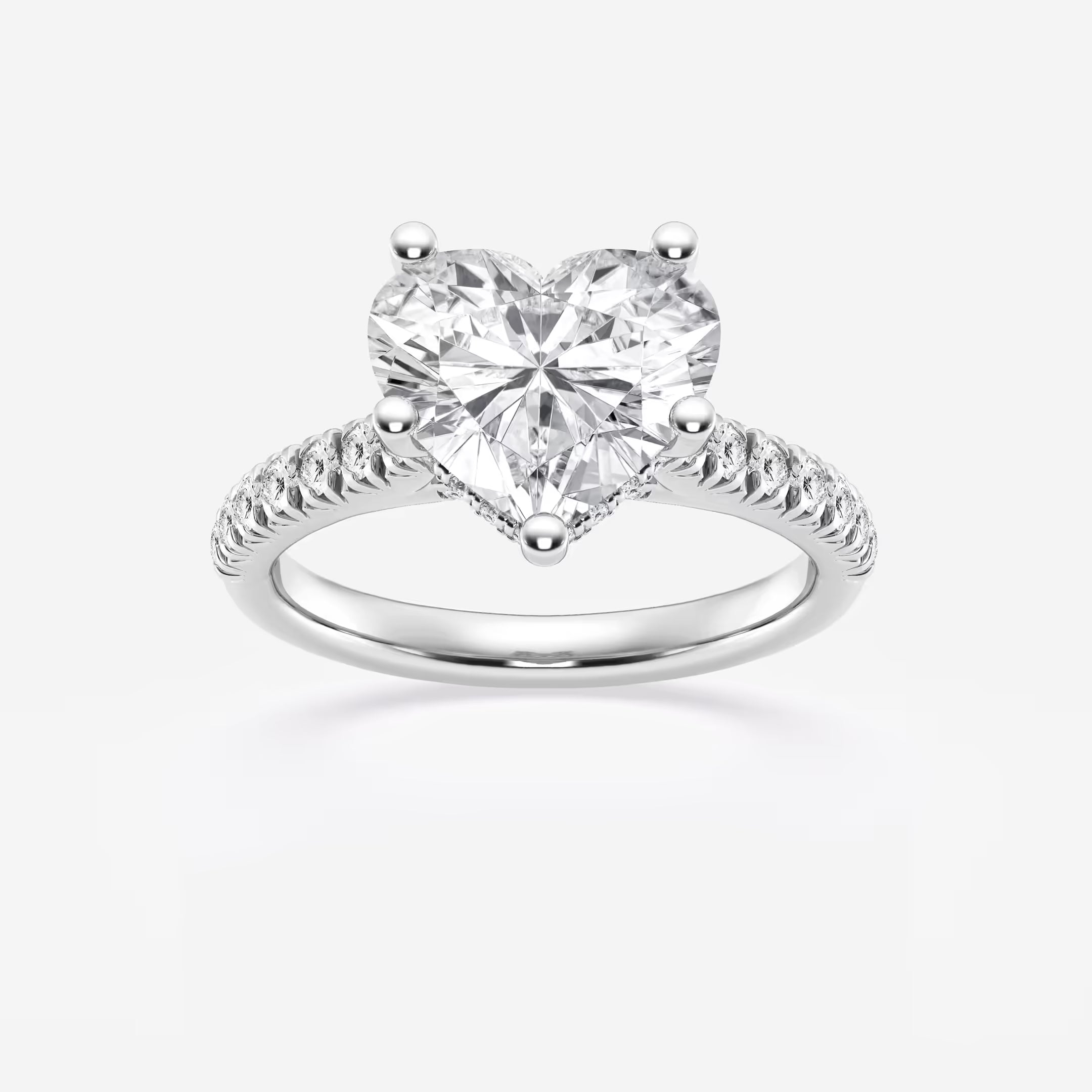 Amoura Secret Halo Heart Cut Lab-Grown Diamond Hidden Halo Engagement Ring