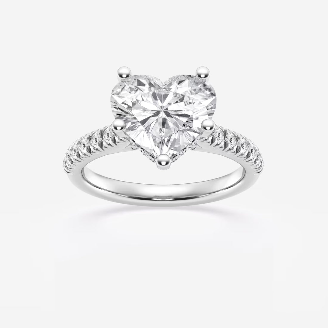 Amoura Secret Halo Heart Cut Lab-Grown Diamond Hidden Halo Engagement Ring