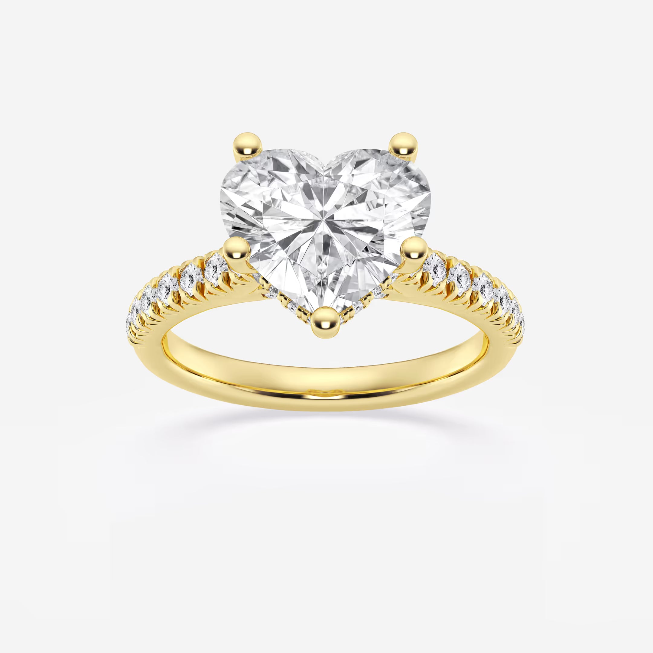 Amoura Secret Halo Heart Cut Lab-Grown Diamond Hidden Halo Engagement Ring