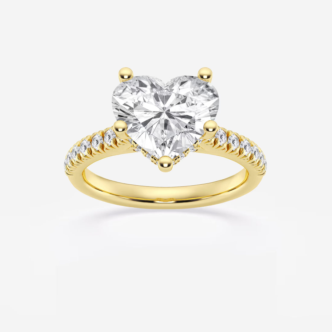 Amoura Secret Halo Heart Cut Lab-Grown Diamond Hidden Halo Engagement Ring