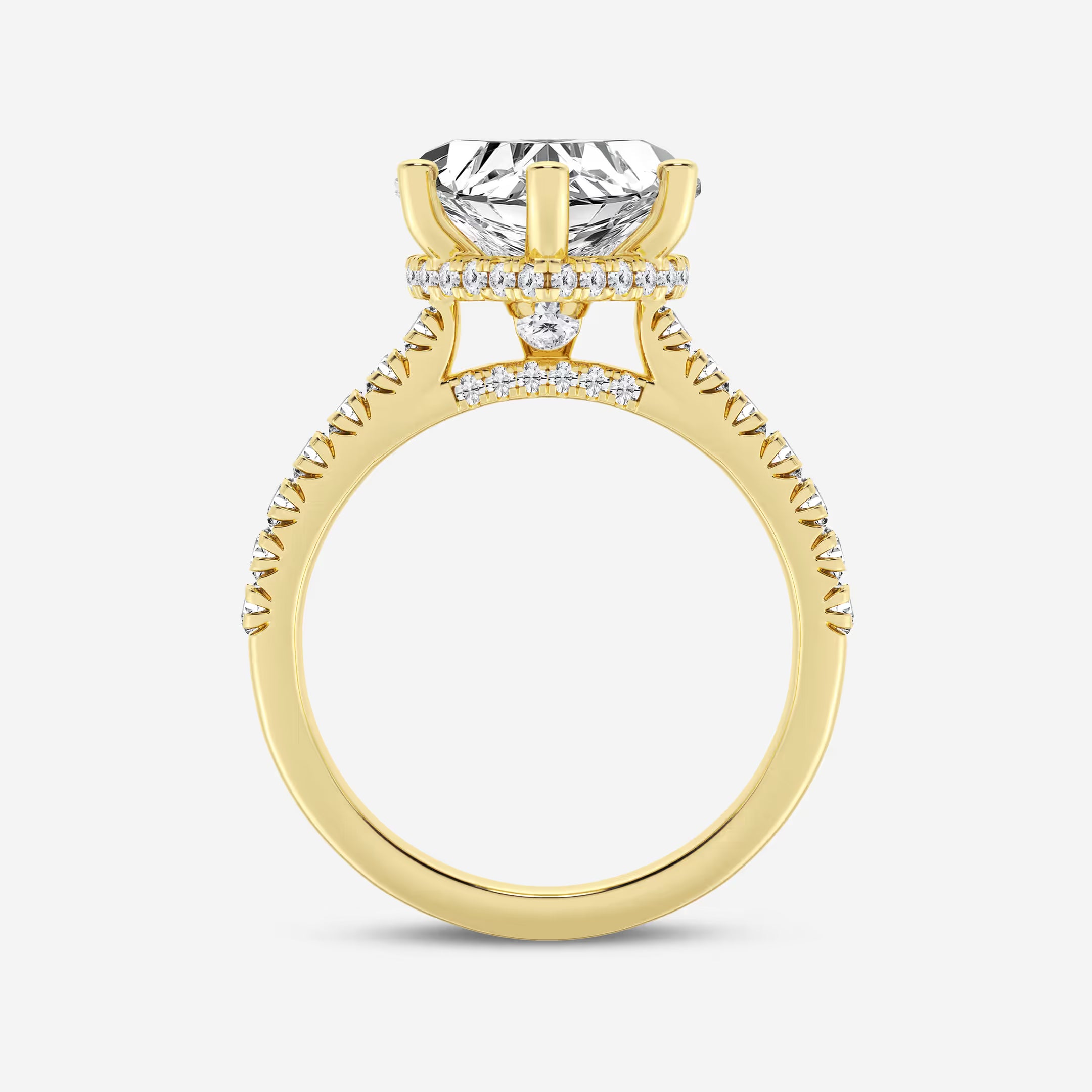 Amoura Secret Halo Heart Cut Lab-Grown Diamond Hidden Halo Engagement Ring