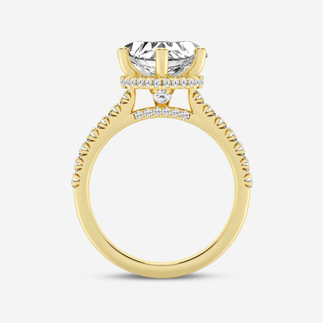 Amoura Secret Halo Heart Cut Lab-Grown Diamond Hidden Halo Engagement Ring