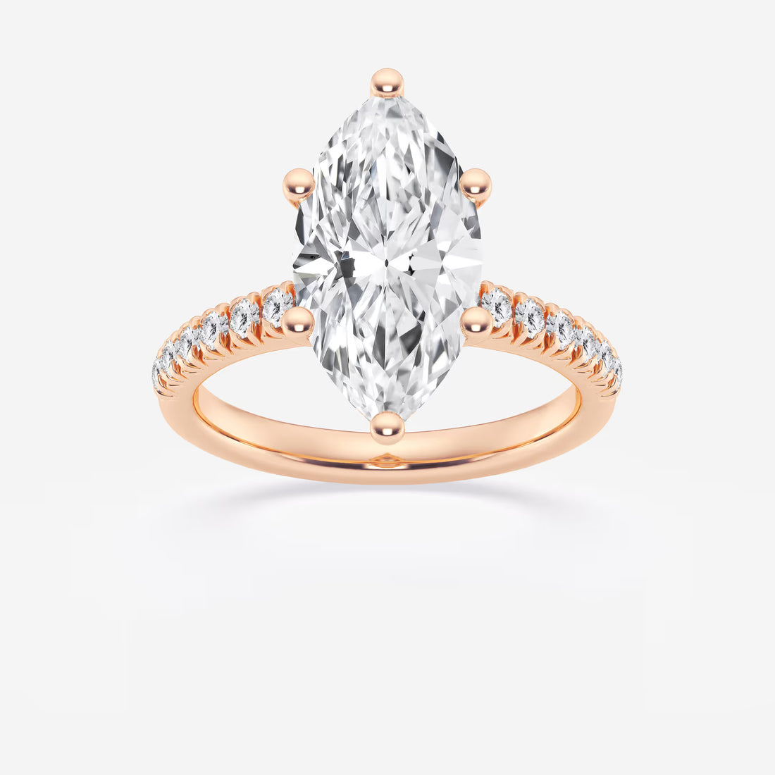 Celestia Marquise Lab-Grown Diamond Hidden Halo Engagement Ring