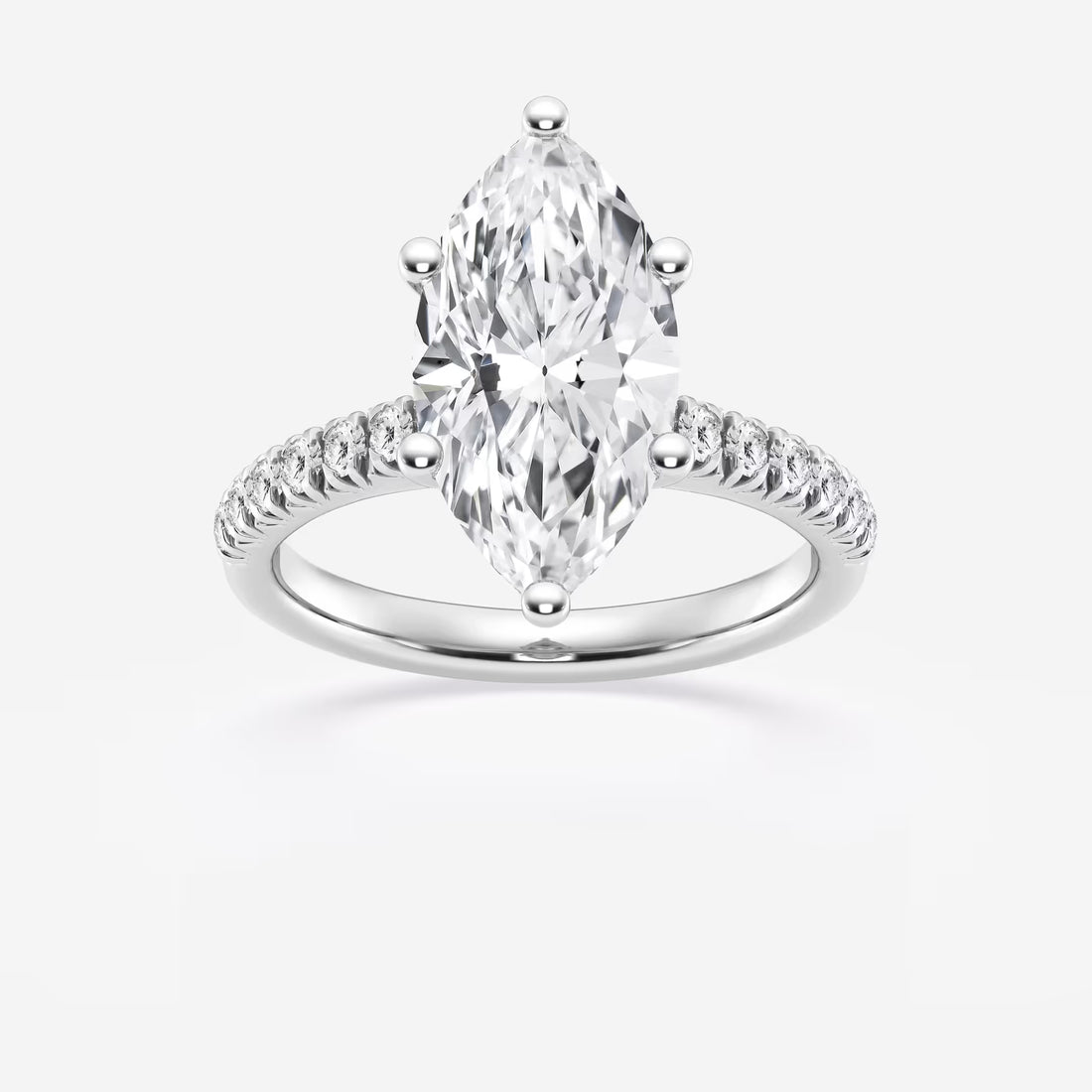 Celestia Marquise Lab-Grown Diamond Hidden Halo Engagement Ring