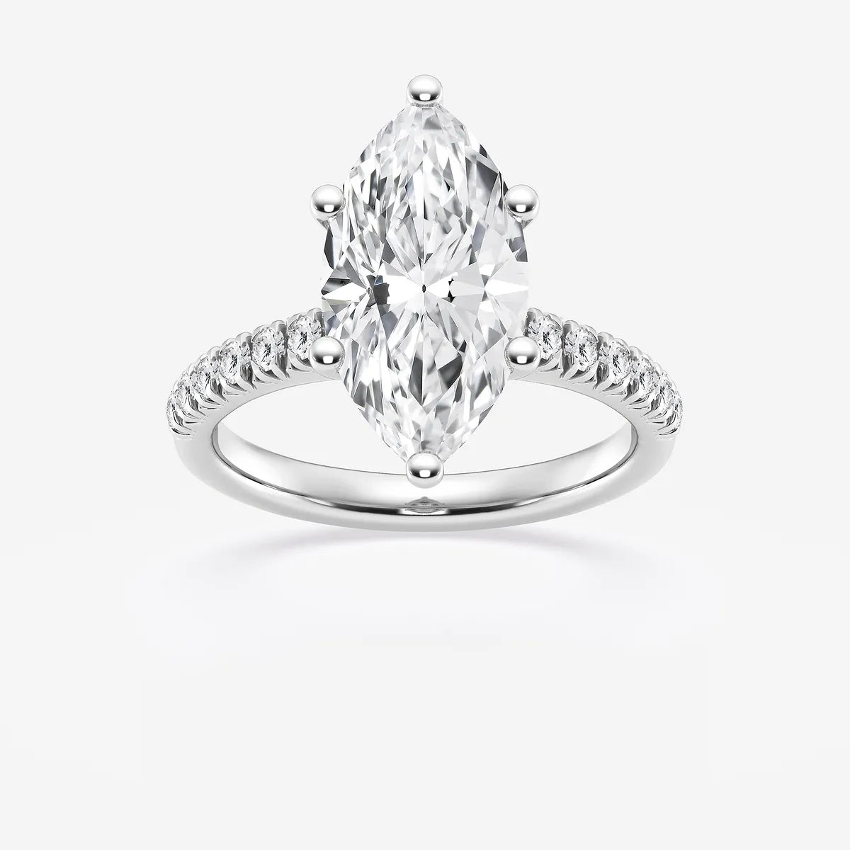 Celestia Marquise Lab-Grown Diamond Hidden Halo Engagement Ring