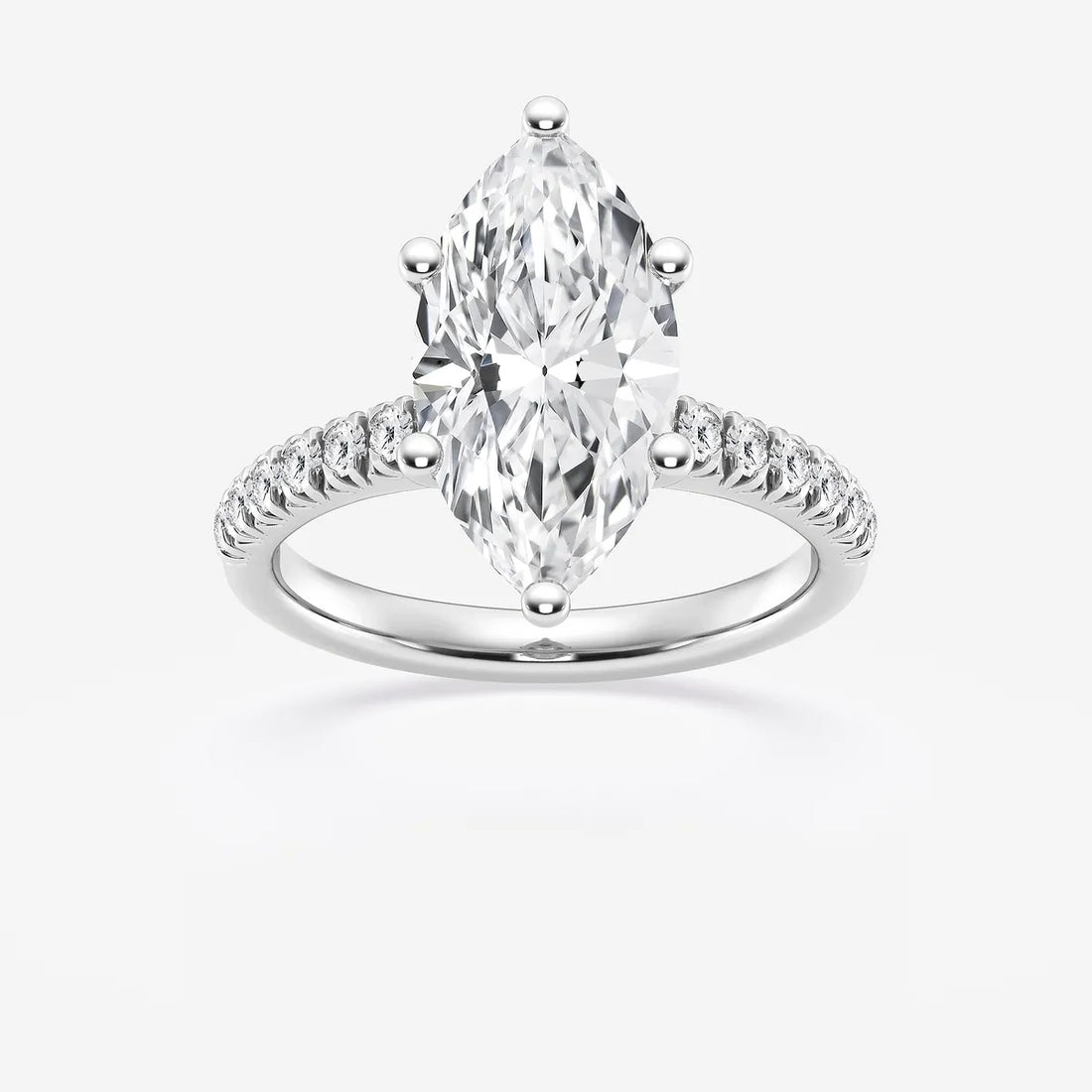 Celestia Marquise Lab-Grown Diamond Hidden Halo Engagement Ring