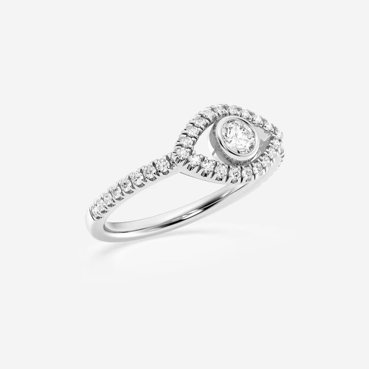 Nazara Round Lab-Grown Diamond Evil Eye Stackable Ring