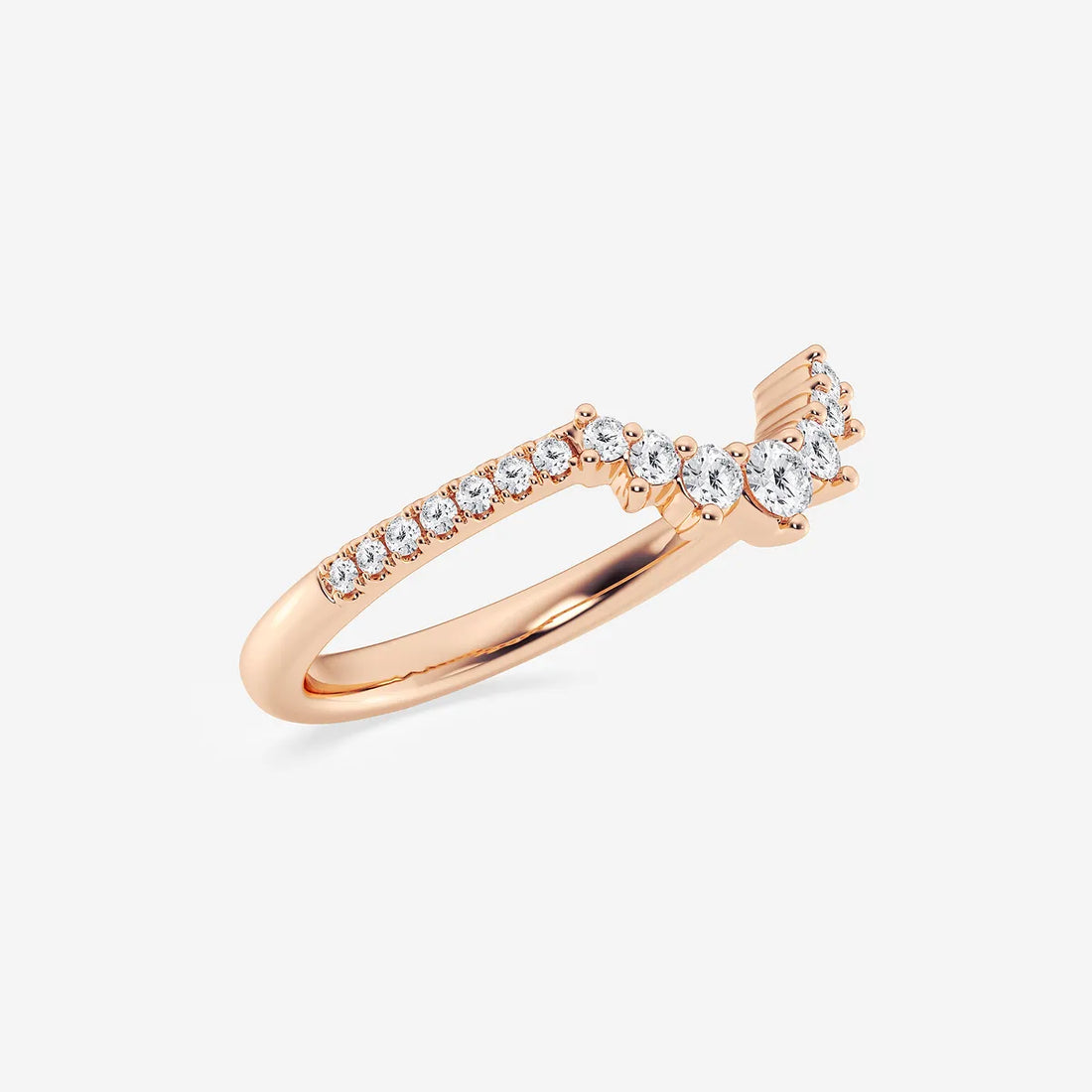 Regalia Crown Round Lab-Grown Diamond Graduated Stackable Band