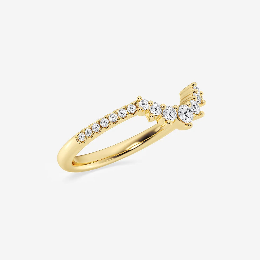 Regalia Crown Round Lab-Grown Diamond Graduated Stackable Band