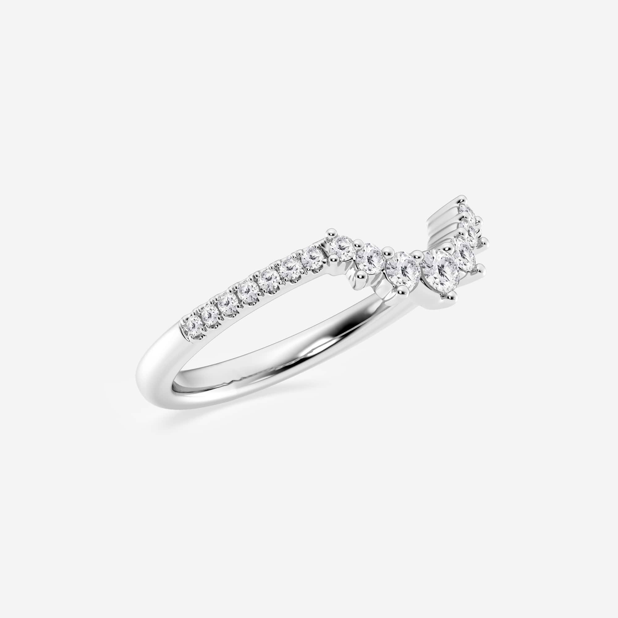 Regalia Crown Round Lab-Grown Diamond Graduated Stackable Band