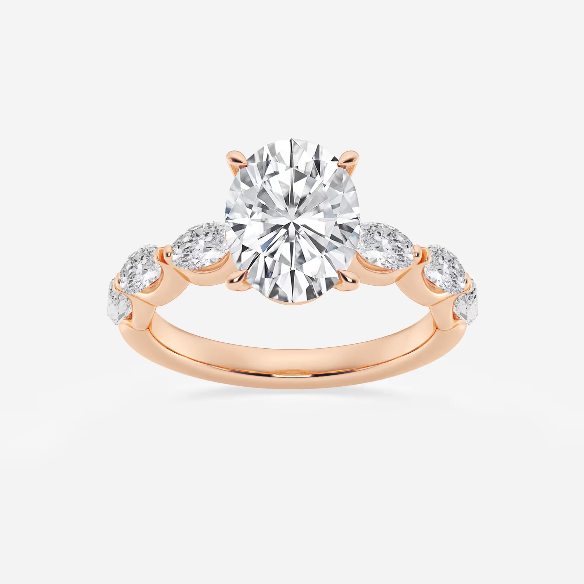 Orlena Oval Lab Grown Diamond Hidden Halo Engagement Ring