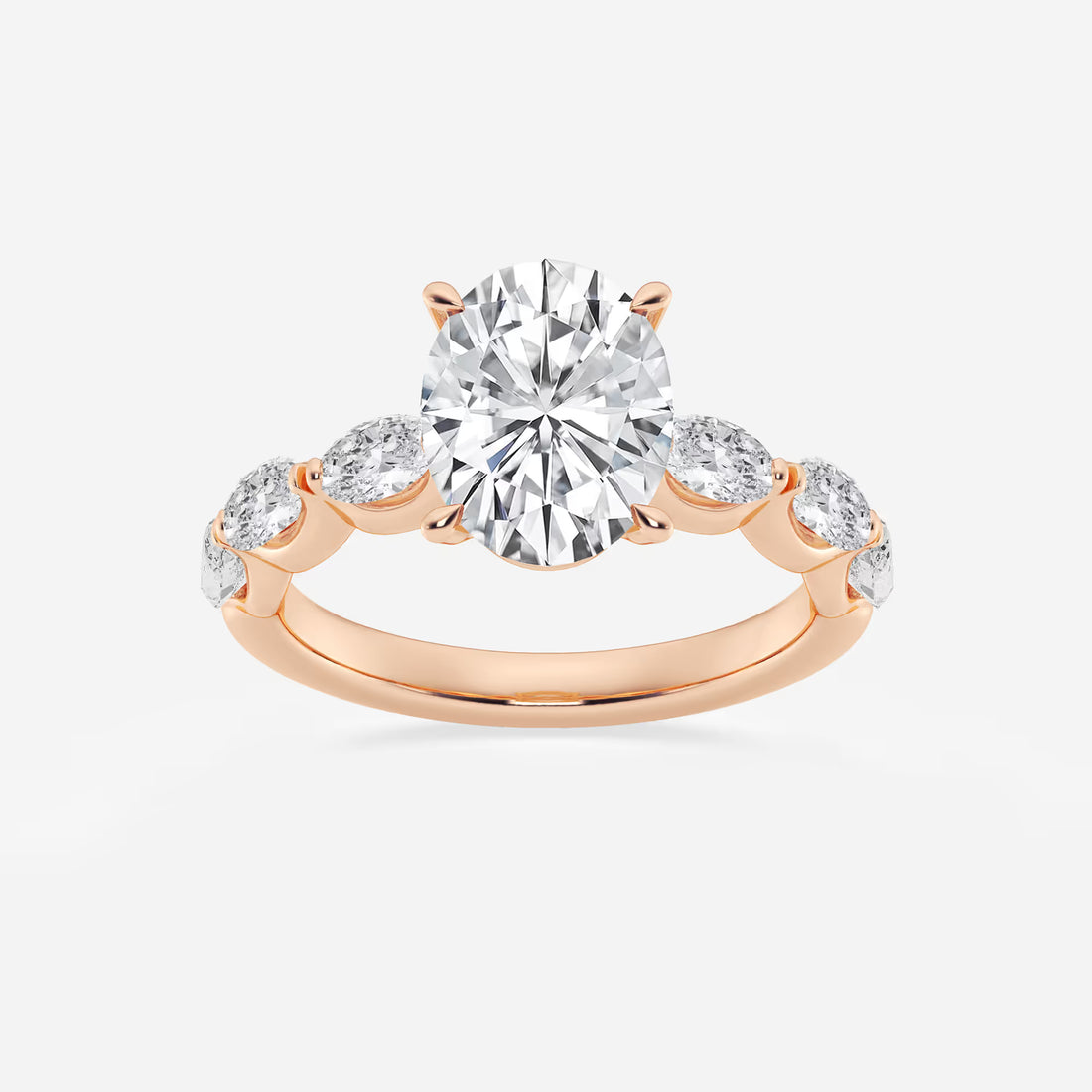 Orlena Oval Lab Grown Diamond Hidden Halo Engagement Ring