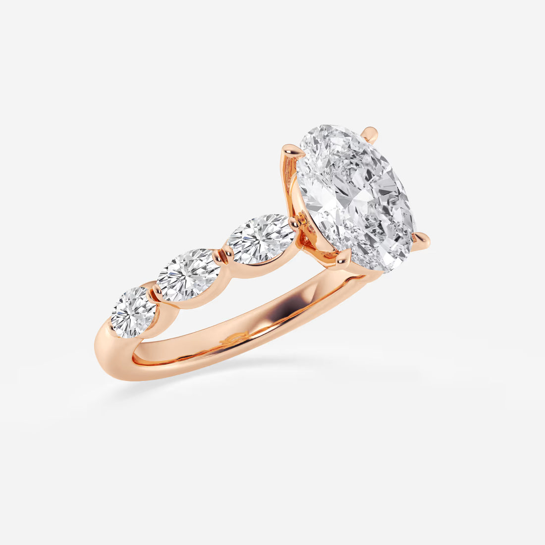 Orlena Oval Lab Grown Diamond Hidden Halo Engagement Ring