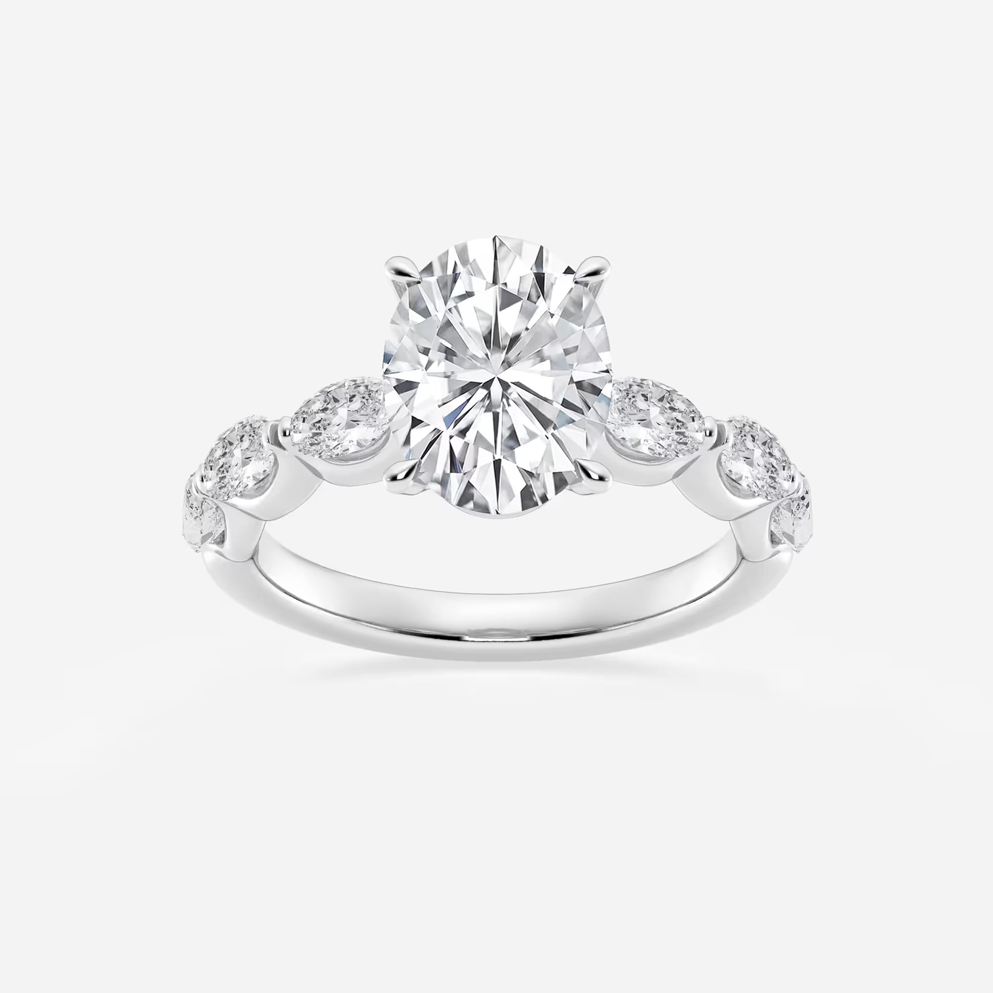 Orlena Oval Lab Grown Diamond Hidden Halo Engagement Ring