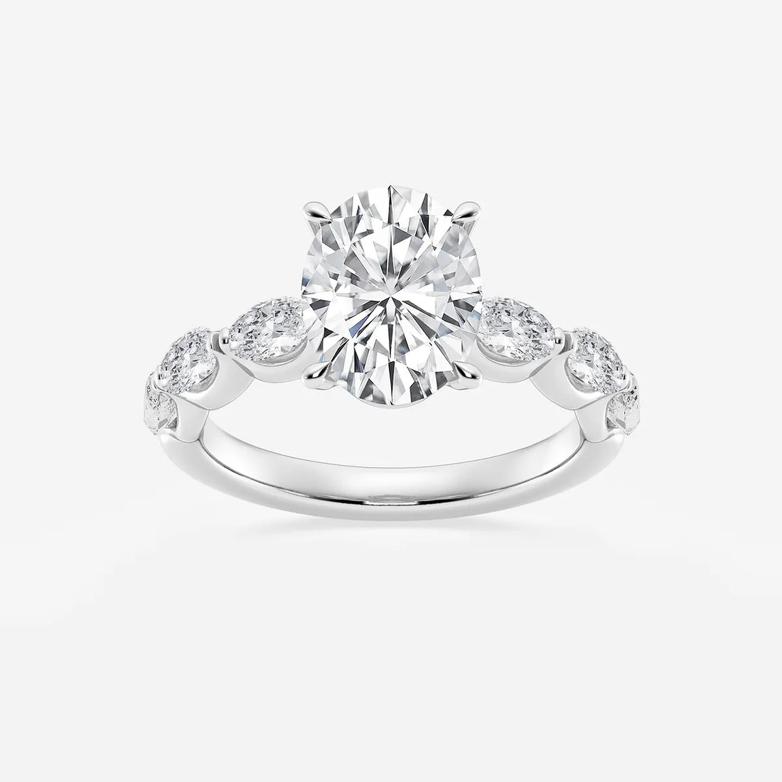 Orlena Oval Lab Grown Diamond Hidden Halo Engagement Ring