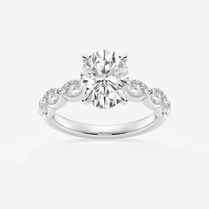 Orlena Oval Lab Grown Diamond Hidden Halo Engagement Ring