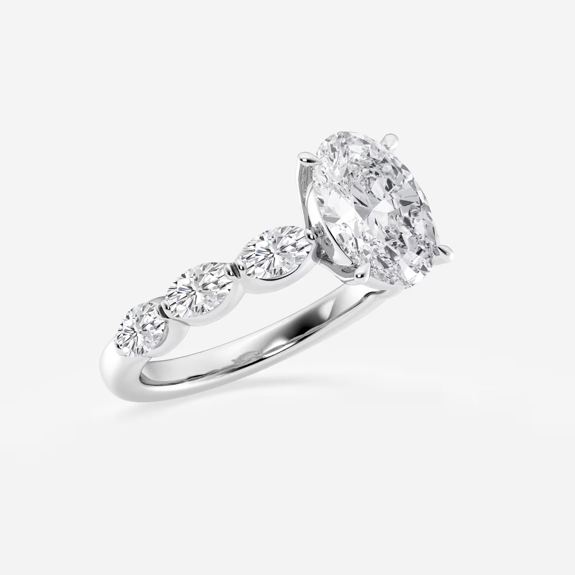 Orlena Oval Lab Grown Diamond Hidden Halo Engagement Ring