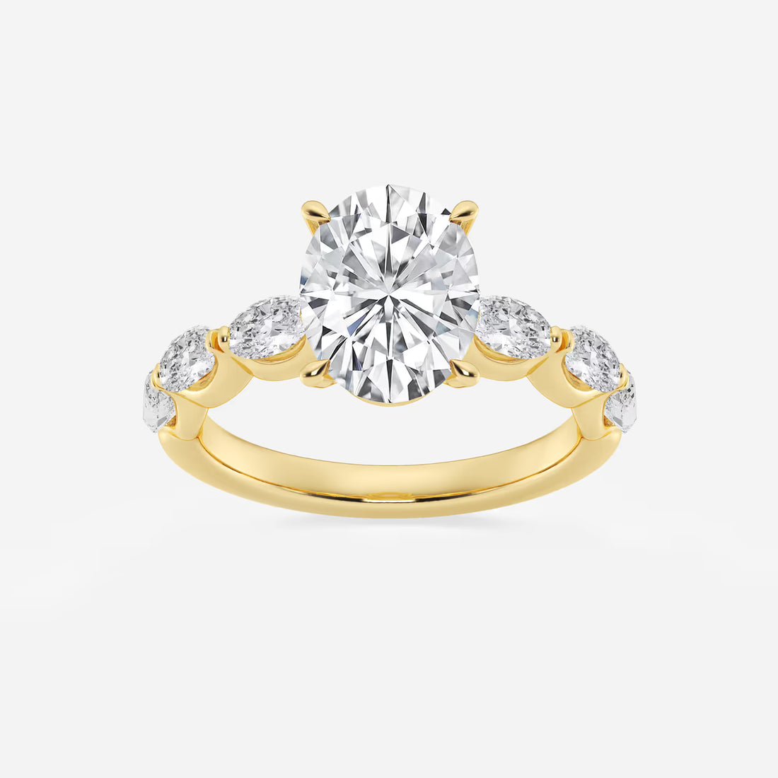 Orlena Oval Lab Grown Diamond Hidden Halo Engagement Ring