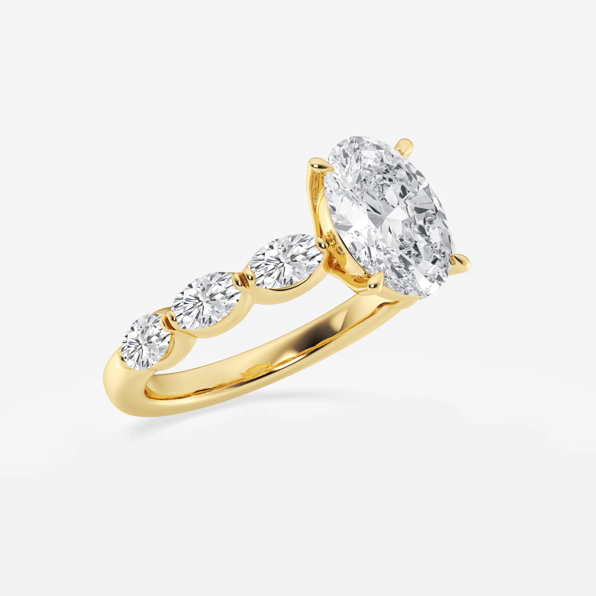 Orlena Oval Lab Grown Diamond Hidden Halo Engagement Ring