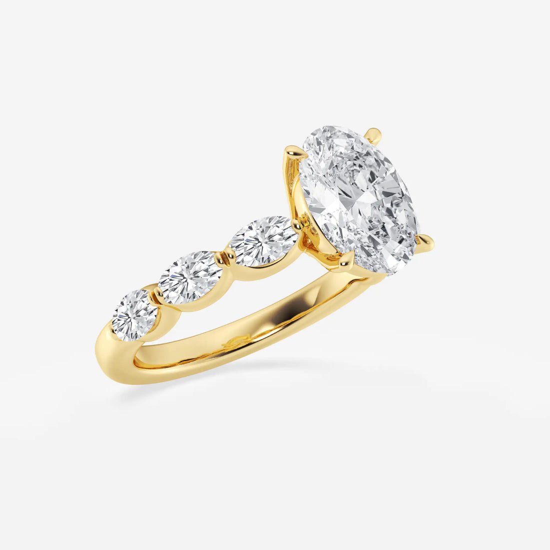 Orlena Oval Lab Grown Diamond Hidden Halo Engagement Ring
