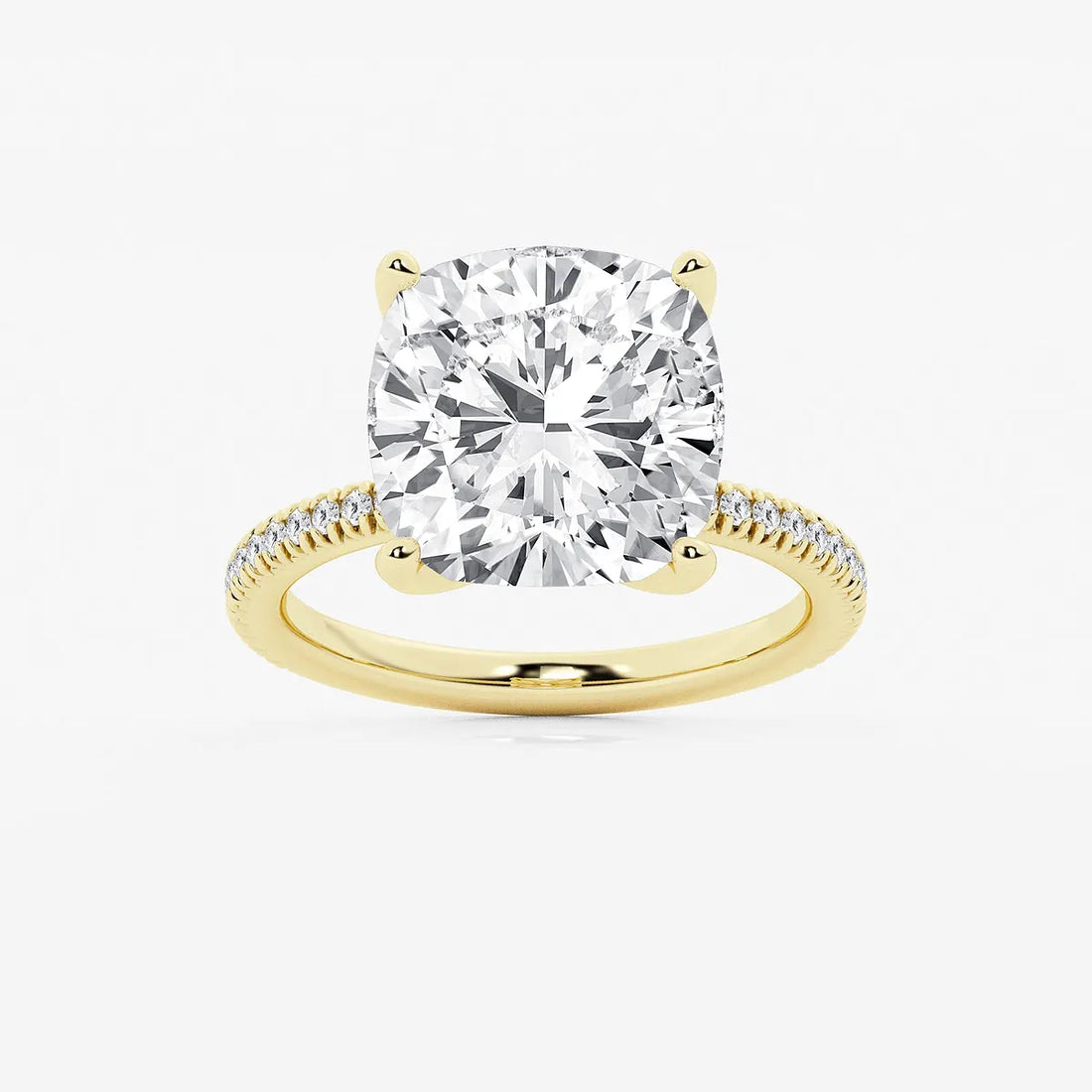 Cushion Lab Grown Diamond Eternity Engagement Ring