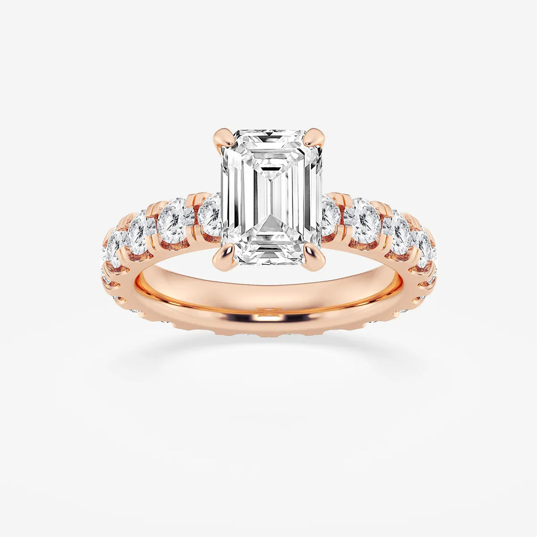 Infinity Verve Emerald Cut Lab-Grown Diamond Eternity Engagement Ring