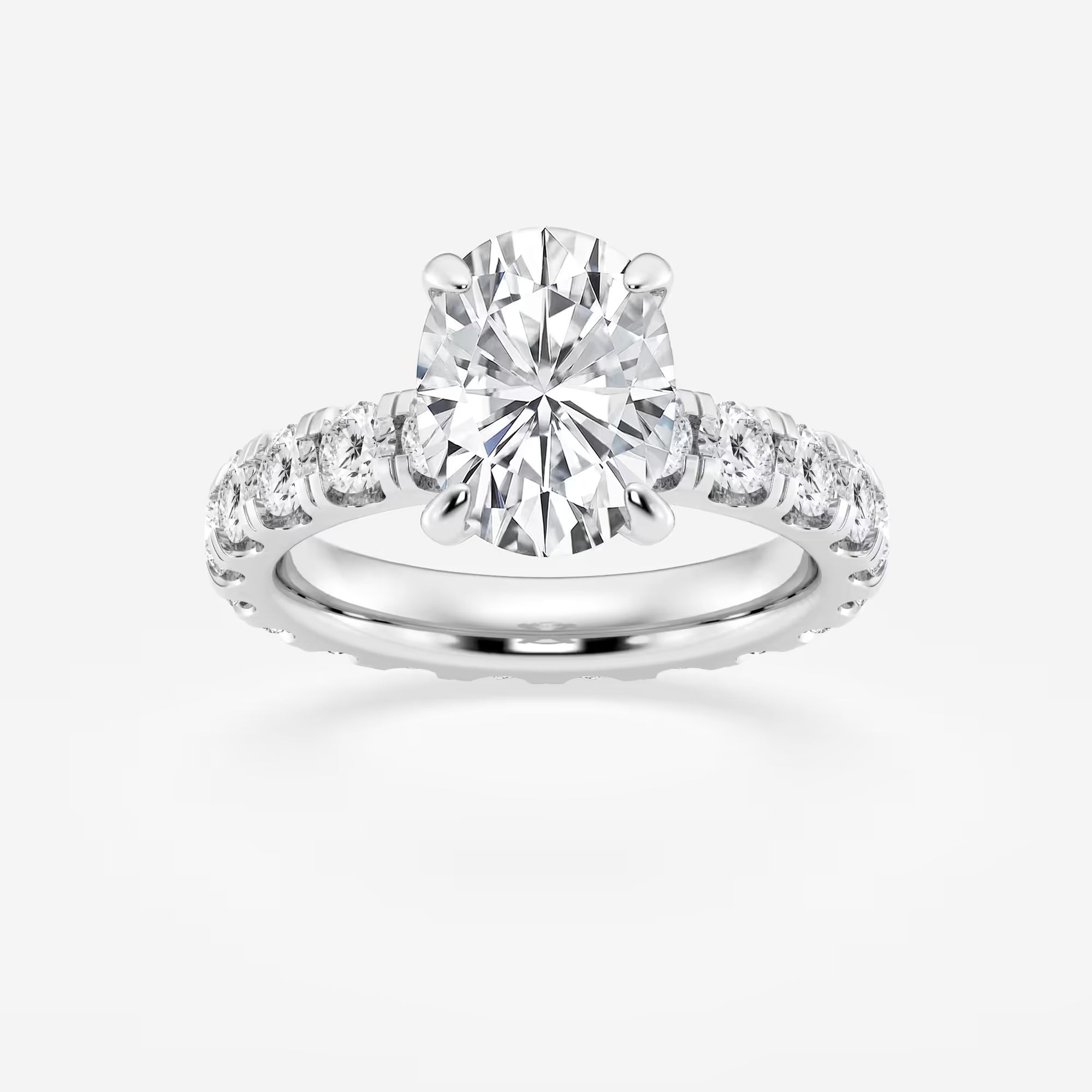 Eternelle Oval Lab Grown Diamond Eternity Solitaire Engagement Ring