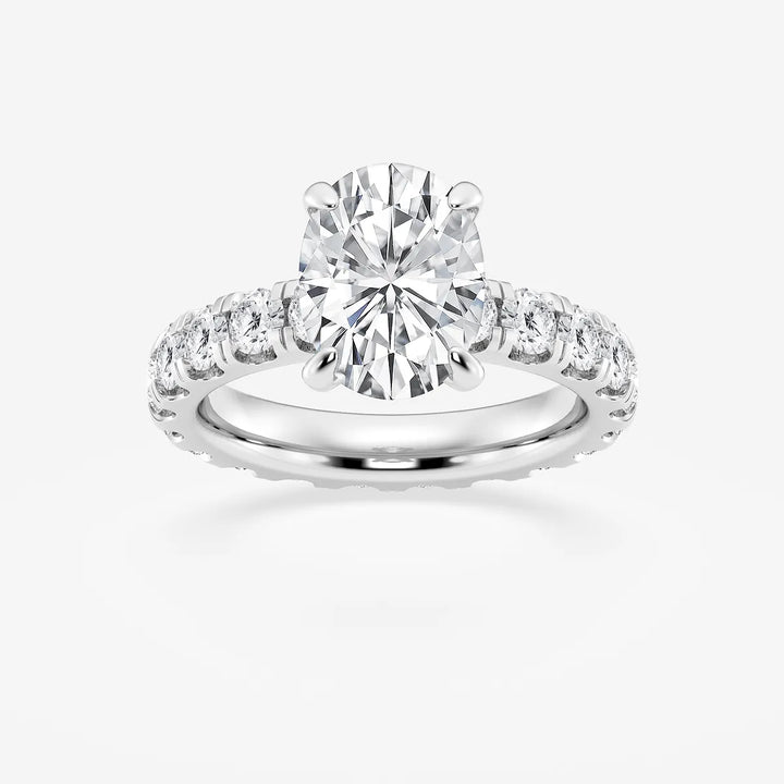 Eternelle Oval Lab Grown Diamond Eternity Solitaire Engagement Ring