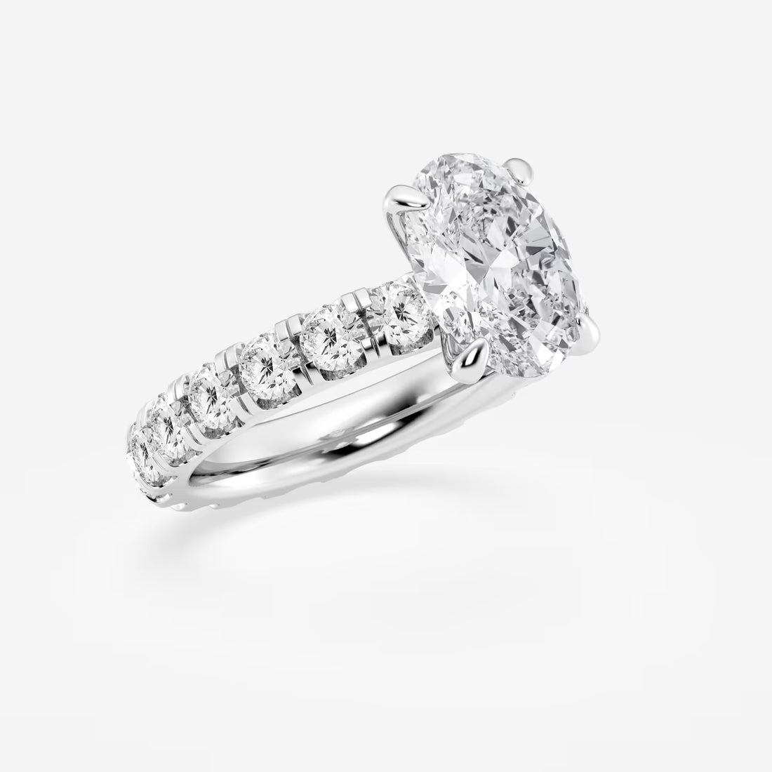 Eternelle Oval Lab Grown Diamond Eternity Solitaire Engagement Ring